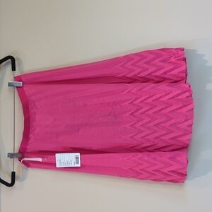 Anthropology By Organic Pink Pleated Midi Skirt